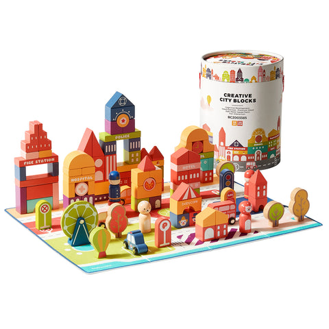 BabyCare Creative City Blocks Set- 128 Pcs